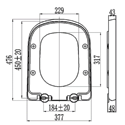 UF TOILET OCVER WHITE